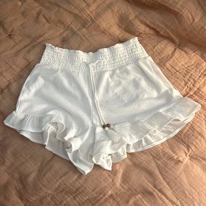 No Boundaries White Flowy Shorts